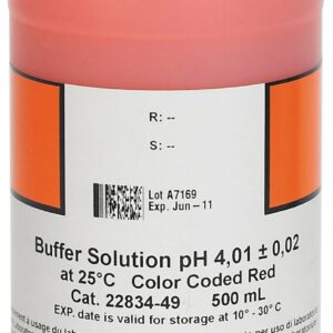 Hach® 2283449 Buffer Solution, 500 mL, 4.01 pH, Red