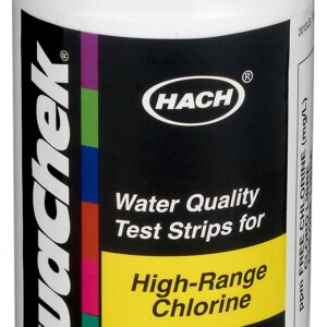 Hach® 2890200 Test Strip, Free Chlorine/High Range, 0 to 600 mg/L Measuring, 100 Tests