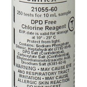 Hach® 2105560 DPD Free Chlorine Reagent, Swiftest Dispenser Refill Vial
