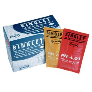 Hach® 2769920 Singlet Single-Use pH Buffer Kit, Foil Pouch Container, 10 x 4.01 pH, 10 x 7.00 pH
