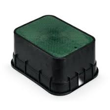 Rain Bird® A11450 VB Series Valve Box With Lid, 13.8 in Dia x 10 in H, Plastic, Black/Green