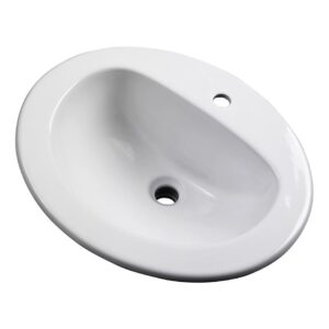 Gerber® G0012831CH Maxwell Bathroom Sink, Oval, 4 in Faucet Hole Spacing, 21 in W x 17-7/8 in D x 8-1/2 in H, Vitreous China, White