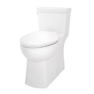 Gerber® G0021187CT One Piece Toilet, Burr Ridge, Elongated Bowl, 17 in H x Rim, 12 in Rough-In, 1.28 gpf, White