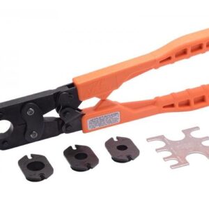 Sharkbite® 23100 PEX Crimp Tool Kit, 3/8, 1/2, 3/4, and 1 in Inserts and Crimp Gauge