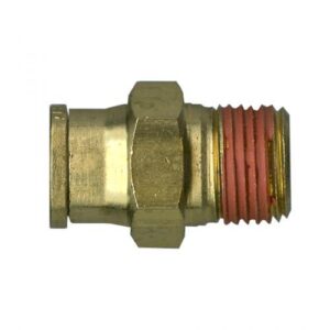 Fairview PC68-6D Quick-Disconnect Push-to-Connect Pipe Connector, 3/8 x 1/2 in, Tube x MNPT, Brass