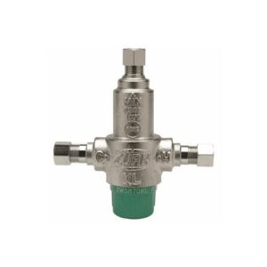 Zurn® Wilkins 38-ZW3870XLT ZW3870XLT Thermostatic Mixing Valve, 3/8 in, Compression, 145 psi, 3.1 gpm Flow, Cast Bronze Body