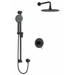 Riobel® TKIT1623BK Premium Shower Kit, 6.3 gpm, 6 in Dia Face, 59 in L x Hose, Black