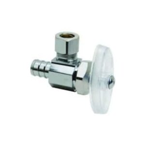 BMI® 09636 Angle Ball Valve, 1/2 x 1/4 in, PEX x OD Compression, 1/4 Turn, Brass Body, EPDM