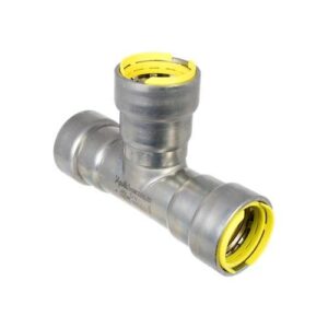 Apollo™ PWR7481683 411G Series PowerPress Gas Tee, 1-1/4 in, Press, Carbon Steel, HNBR, Grey