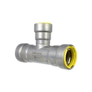 Apollo™ PWR7481716 411RG PowerPress Reducing Gas Outlet/Branch Tee, 3/4 x 1/2 in, Press, Carbon Steel, HNBR, Grey