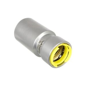 Apollo™ PWR7482035 418G PowerPress Reducing Gas Fitting, 1-1/2 x 1 in, FTG x Press, Carbon Steel, HNBR, Grey