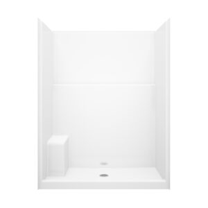 MAAX® 107106-000-002-001 107106 Shower Stall, 60 in L x 33 in W x 78 in H, Acrylic, White