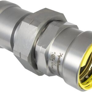 Apollo™ PWR7482409 PowerPress Straight Gas Union, Carbon Steel, HNBR, 2 in, Press, Zinc Nickel Plated, HNBR