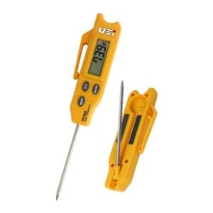 UEi Test Instruments™ 128547 Digital Folding Thermometer, -58 to 572 deg F, +/- 1.8 deg F or +/- 1 deg C in the range of -22 deg to 302 deg F/ -30 deg to 150 deg C otherwise +/-4 deg F or +/-2 deg C Accuracy, AB13 Battery
