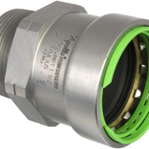 Apollo™ PWR7480847 404 PowerPress Adapter, 1/2 in, Press x Male, Carbon Steel/Rubber, Gray/Green