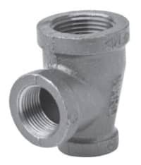 Belvent Manufacturing 110476 Single Wall Tee With Cap, 4 x 4 x 4 x 3 in, Aluminum