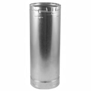 Belvent Manufacturing 110406 Round Rigid Pipe, 4 x 60 in, Aluminum Inner/Galvanized Steel Outer
