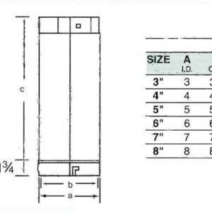 Belvent Manufacturing 120507 Adjustable Pipe Length, 5 x 12 in