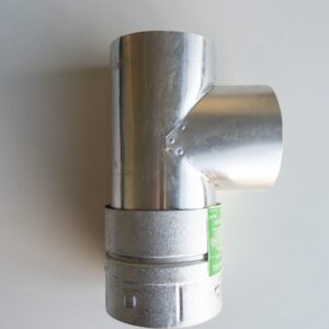 Belvent Manufacturing 120591 Single Wall Tee, Aluminum, 5 in Dia