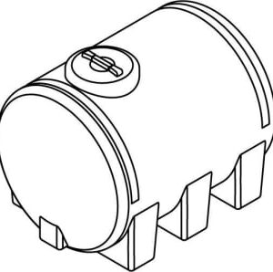 Quality Moulded Plastics 60132-2 Horizontal Leg Tank, 350 gal, 43 in H x 42 in W x 60 in D