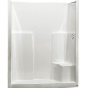MAAX® 102676-000-002-002 One-Piece Shower, 60 in L x 36 in W x 77-3/8 in H, AcrylX Applied Acrylic, Right-Hand Seat, White