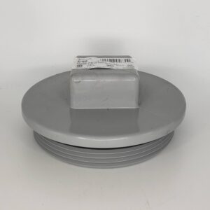 Westlake Pipe & Fittings DL106-040G Low-Rise Plug Cleanout, 4 in, MPT With Gasket, PVC