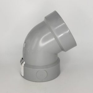 Westlake Pipe & Fittings DL319-040 Low-Rise 60 deg Elbow, 4 in, Hub x Hub, PVC