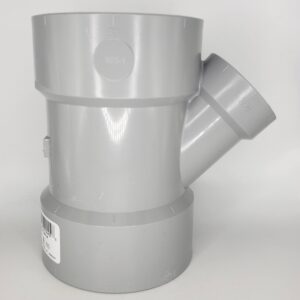 Westlake Pipe & Fittings DL600-080 Low-Rise 45 deg Wye, 8 in, Hub x Hub x Hub, PVC