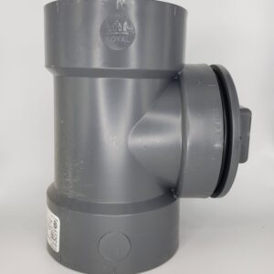 Westlake Pipe & Fittings DH12908G High-Rise Line Cleanout, 8 in, Hub x Hub x Gasket Plug, PVC