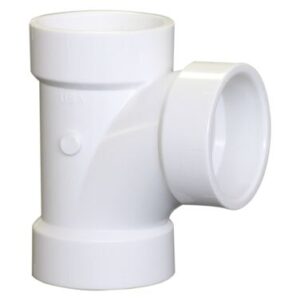 Westlake Pipe & Fittings DH400-338 High-Rise Sanitary Tee, 3 x 2 in, Hub x Hub x Hub, PVC
