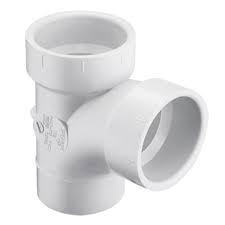 Westlake Pipe & Fittings DH172-1-2 High-Rise Sanitary Tee, 2 x 1-1/2 x 2 in, Spigot x Hub x Hub, PVC