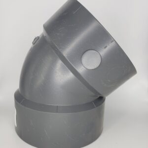 Westlake Pipe & Fittings DH321-015 High-Rise Short Turn 45 deg Elbow, 1-1/2 in, Hub x Hub, PVC
