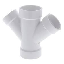Westlake Pipe & Fittings DH600-040 High-Rise 45 deg Wye, 4 in, Hub x Hub x Hub, PVC