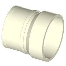 Westlake Pipe & Fittings DH119-040 High-Rise M-J Spigot Adapter, 4 in, MJ Spigot x Hub, PVC
