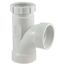 Westlake Pipe & Fittings DH151TAN High-Rise Sanitary Tee Trap Adapter, 1-1/2 in, Hub x Hub x Slip Joint, PVC