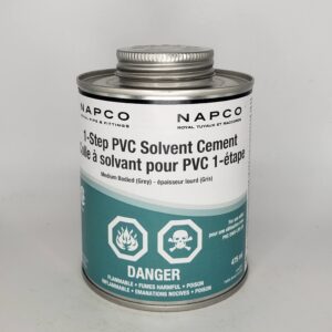 Westlake Pipe & Fittings RDWVPVC1STEPMED475IUM PVC DWV One-Step Medium-Bodied Solvent Cement, 475 mL Tin Container, Grey