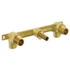 Brizo® R65800 Two-Handle Wall-Mount Lavatory Rough-In, 1/2 in Inlet, Brass Body