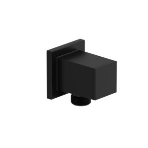 RiobelPRO® P774BK Riobel Cross Collection Drop-Elbow Shower Supply, 1/2 in, MNPT x FNPT, Black, Square