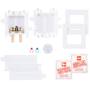 Oatey® 37601 MODA® Washing Machine Supply Box, Forged Brass/PVC