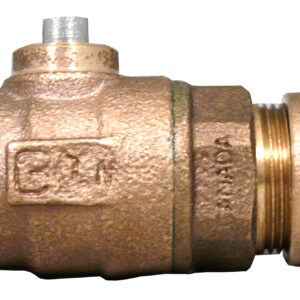 CAMBRIDGE BRASS™ 301NL-M4H4 Mainstop Ball Valve, 1 in, MIP Compression x CB Compression, Full-Port, Lead-Free Brass, EDPM/Buna-N
