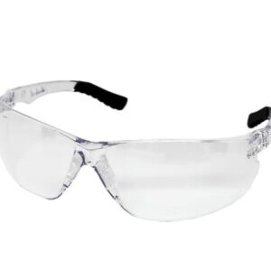 Tuff Grade TGSG005 Safety Glass, Anti-Fog/Scratch-Resistant, Clear Lens, Wrap Around Frame, Polycarbonate Lens