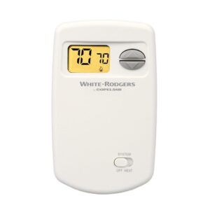 White-Rodgers™ 1F78-151 Classic 70 Series Single-Stage Thermostat, Programmable Thermostat, 45 to 99 deg F Control, 1.5 deg F Differential, Heat/Off/Cool Fan/Auto Action, RC/RH/W/Y/O/B/G Terminal, White, Battery Powered