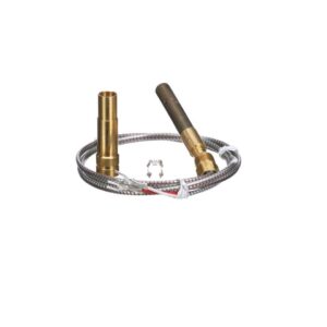 White-Rodgers™ G01A-502 Thermopile Generator, 36 in L, 750 mV, Armored Cable With Spade Type Connections, Comes With Mounting Nut & Spring Clips