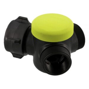 Scotty Firefighter 4055-YF 3-Way Connector, 1-1/2 in Male NPT, Yellow Cap