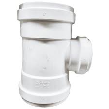 Westlake Pipe & Fittings 07A050505GGG Straight Tee, 5 x 5 in, Gasketed Sewer, SDR 35, PVC, White