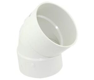 Canplas 414186BC PVC Sewer/Drainline 45 deg Elbow, 6 in, H x H