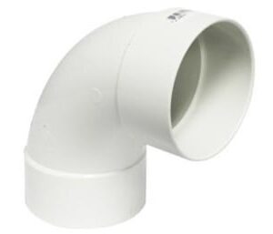 Canplas 414164BC PVC Sewer/Drainline 90 deg Elbow, Long Turn, 4 in, H x H