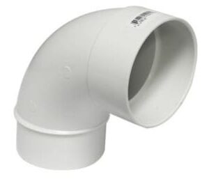 Canplas 414173BC PVC Sewer/Drainline 90 deg Elbow, Long Turn, 3 in, H x Sp
