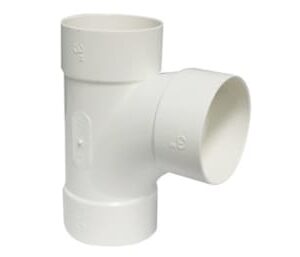 Canplas 414126BC PVC Sewer/Drainline Sanitary Tee, 6 in, H x H x H