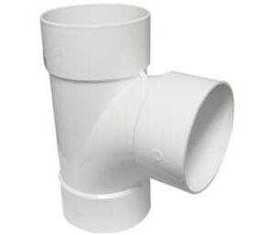 Canplas 414127BC PVC Sewer/Drainline Sanitary Tee, 8 in, H x H x H